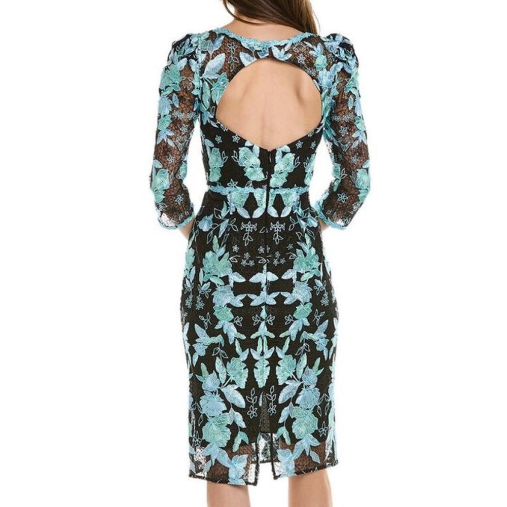 NWT Marchesa Note Cutout EmbroideredTulle Dress - Picture 2 of 16